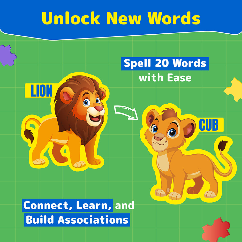Puzzle Up - Learn Animal Babies | 10-in-1 Entry Level Educational Puzzle (Ages 3-6 yrs)
