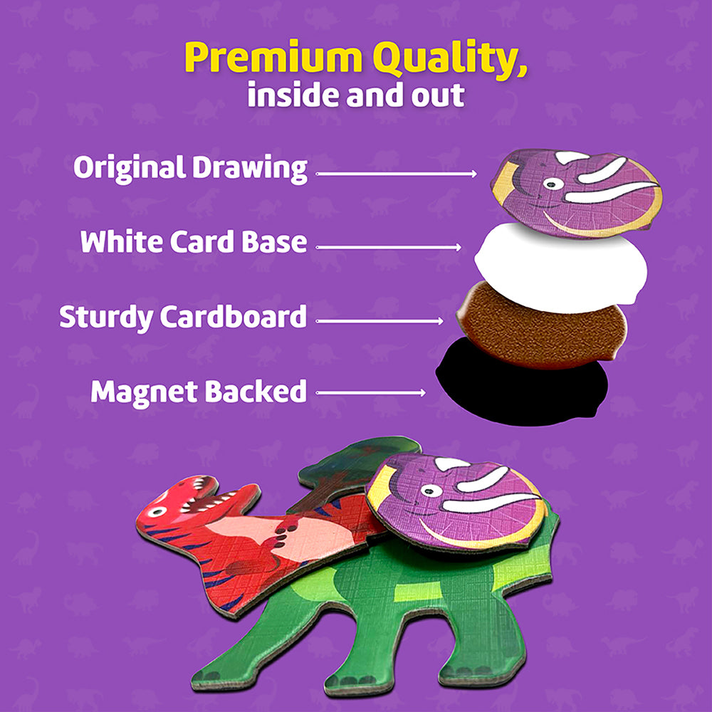 Funtad Magnetic Fun Art Travel-Friendly Puzzle for Kids| Dinosaur World