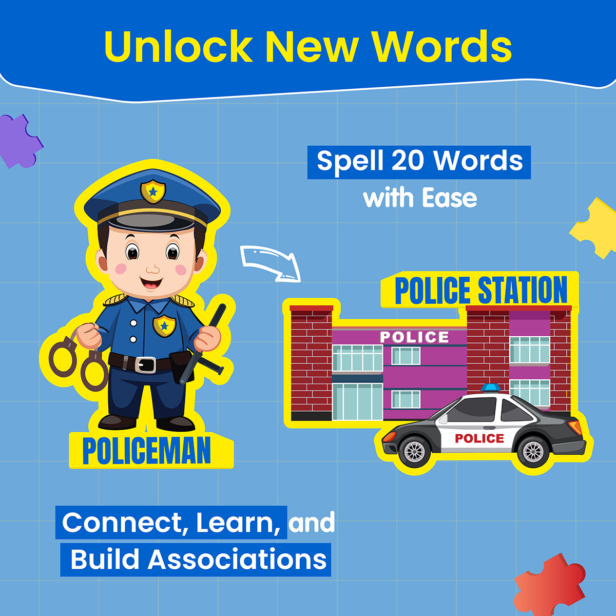 Puzzle Up - Learn Professions | 10-in-1 Entry Level Educational Puzzle (Ages 3-6 yrs)