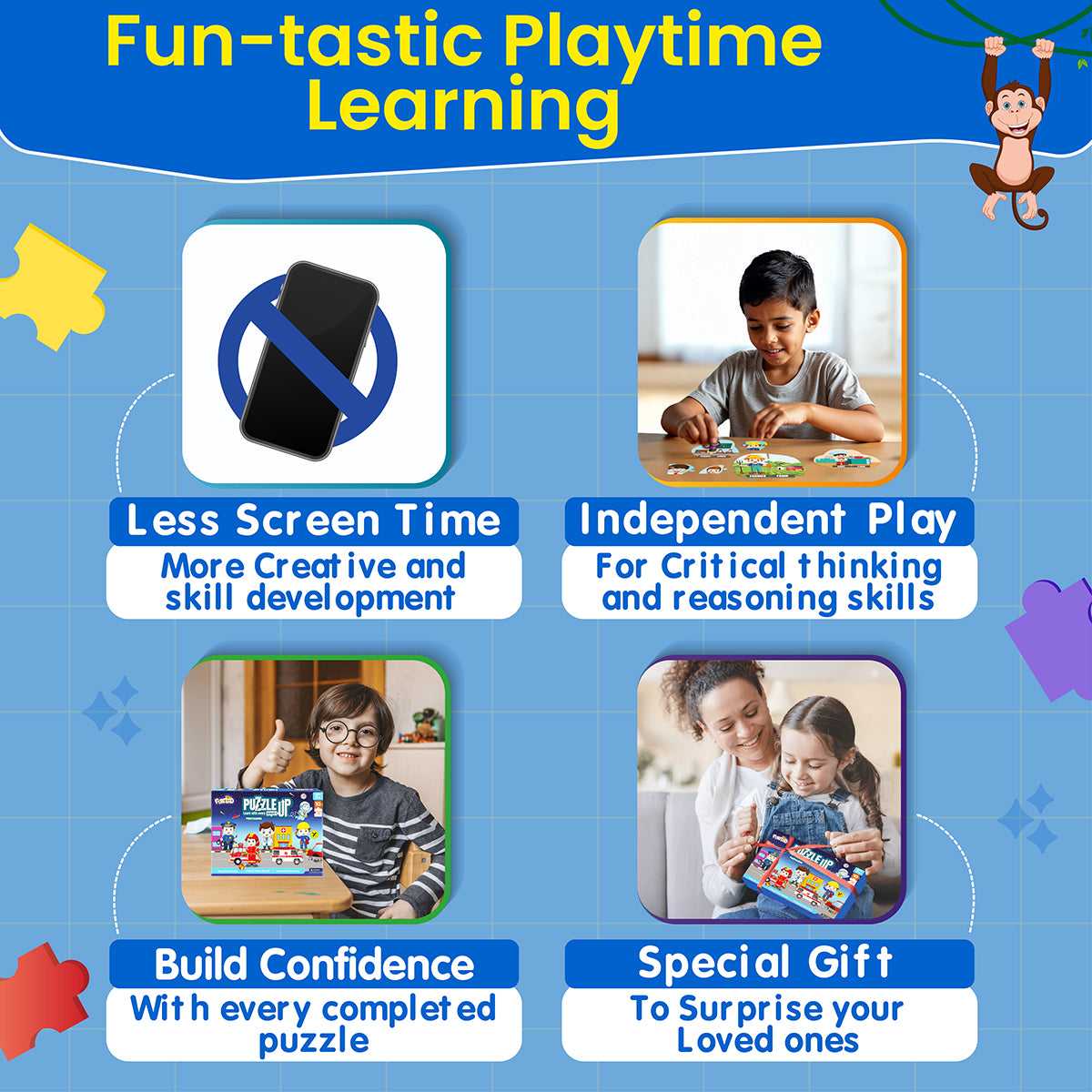 Puzzle Up - Learn Professions | 10-in-1 Entry Level Educational Puzzle (Ages 3-6 yrs)