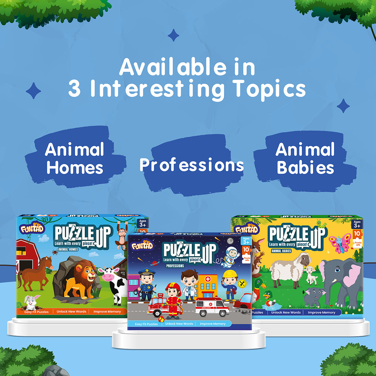 Puzzle Up - Learn Professions | 10-in-1 Entry Level Educational Puzzle (Ages 3-6 yrs)