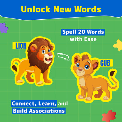Puzzle Up - Learn Animal Babies | 10-in-1 Entry Level Educational Puzzle (Ages 3-6 yrs)
