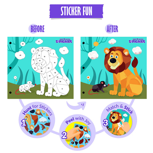 Hunt & Match Sticker Story Board