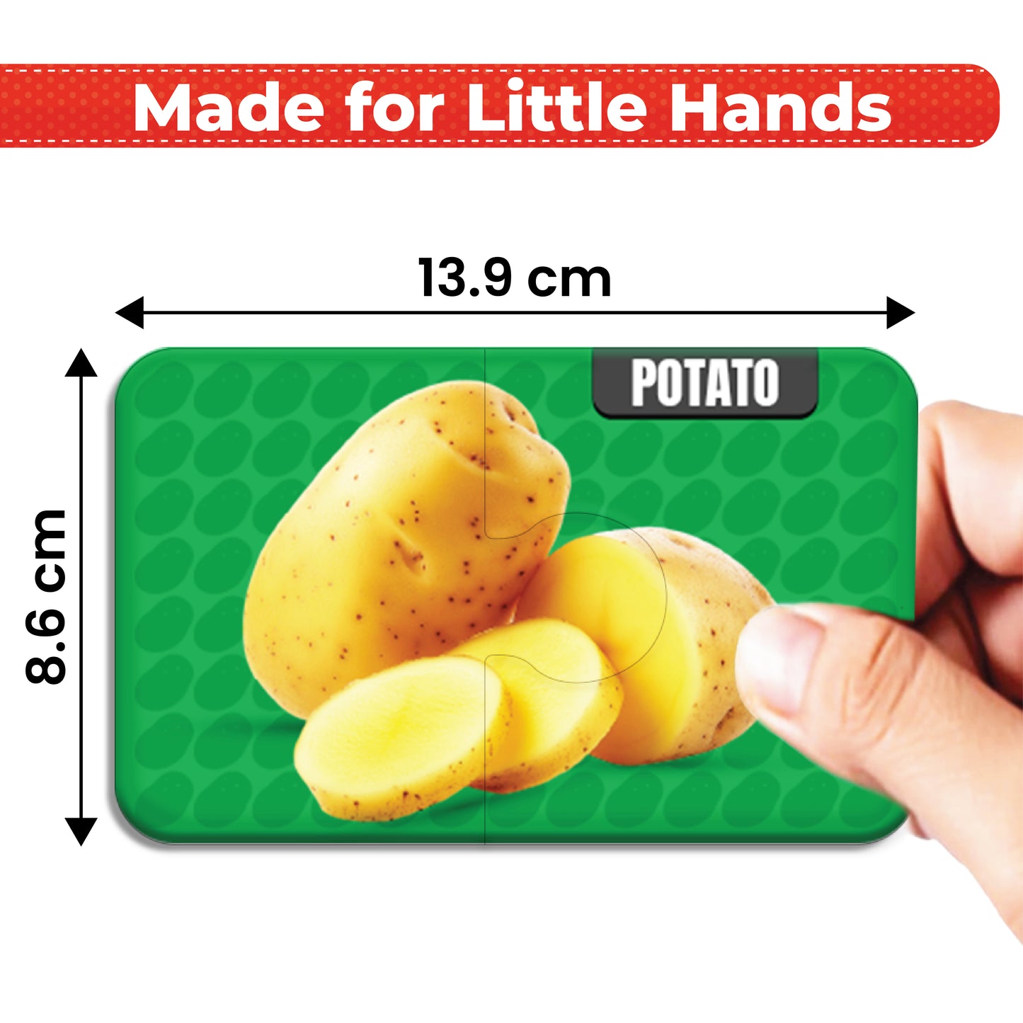 My Starter Puzzle - Vegetables | 2-Piece Educational Jigsaw Puzzle, Set of 20 (Ages 2-4 yrs)