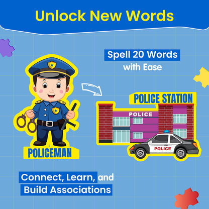 Puzzle Up - Learn Professions | 10-in-1 Entry Level Educational Puzzle (Ages 3-6 yrs)