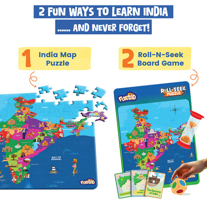 Roll N Seek Puzzle - India Map