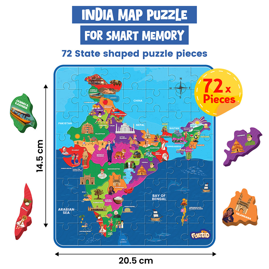 Roll N Seek Puzzle - India Map