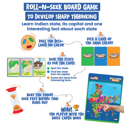 Roll N Seek Puzzle - India Map